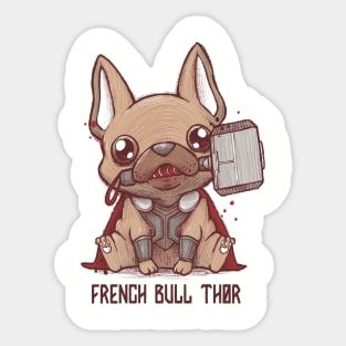 French Bull Thor Sticker